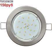 Ecola Light GX53-H6 светильник металл. встраиваемый плоский сатин-хром 101x16