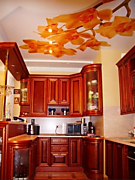 натяжные потолки на кухне-фотопечать