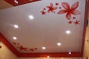 Фотопечать художественный натяжной потолок узоры