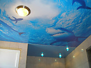 Фотопечать художественный натяжной потолок водный мир