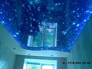 натяжной потолок в спальне звездное небо